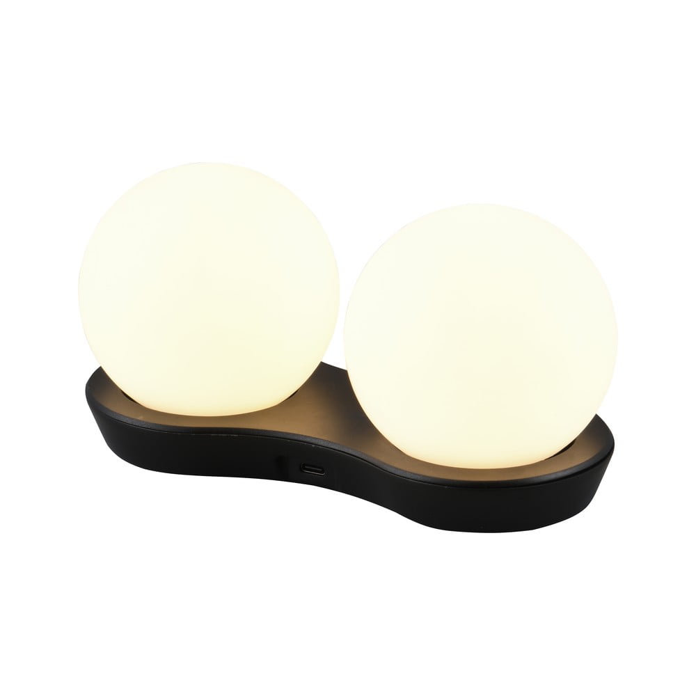 Černo-bílá LED stolní lampa (výška 9 cm) Lorna – Trio