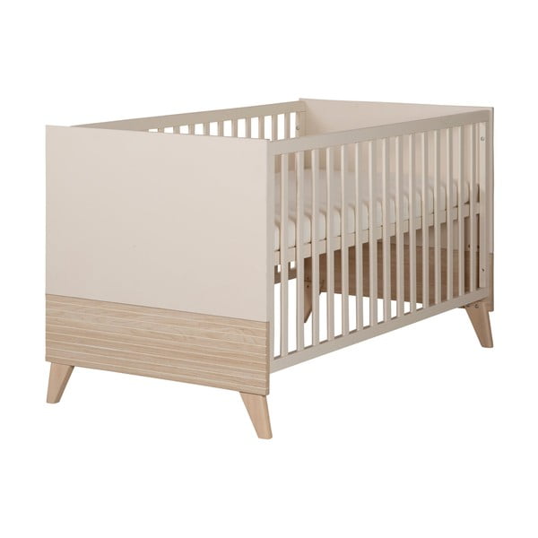 Béžová postýlka s nastavitelnou výškou 70x140 cm Sidney – Roba