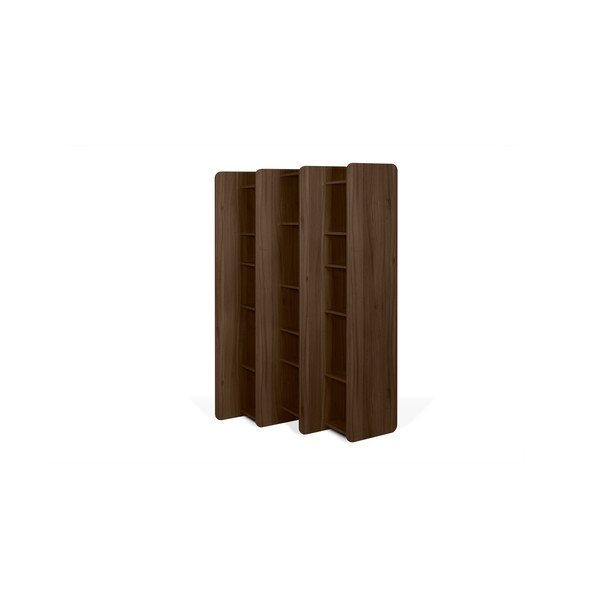 Knihovna v dekoru ořechového dřeva TemaHome Twin, výška 187 cm-image-3