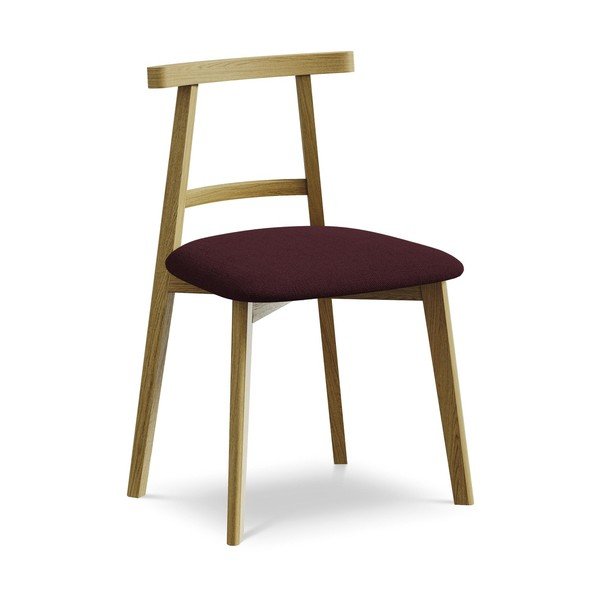 Vínová jídelní židle z masivního dřeva Ohelo – Makamii