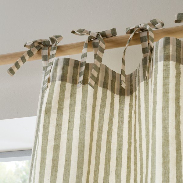 Zelený závěs 140x229 cm Zanzibar Woven Stripe – Pineapple Elephant-image-2