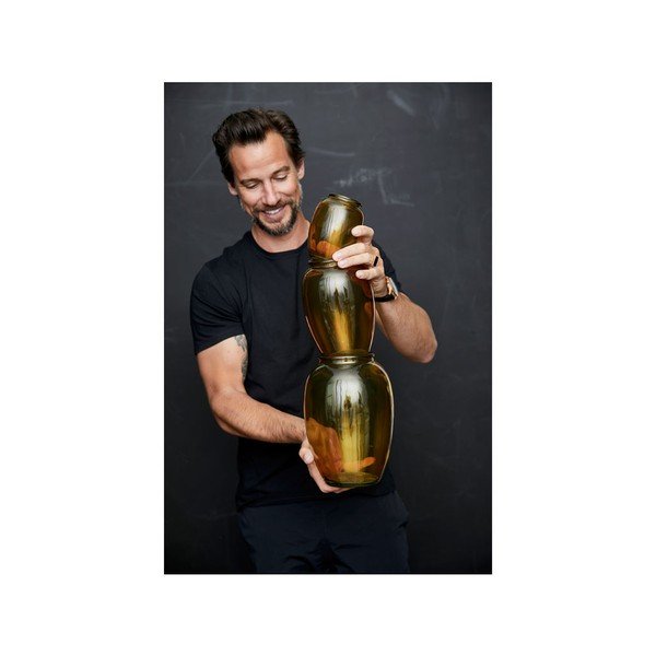 Žlutá skleněná váza Bitz Kusintha, ø 17,5 cm-image-4