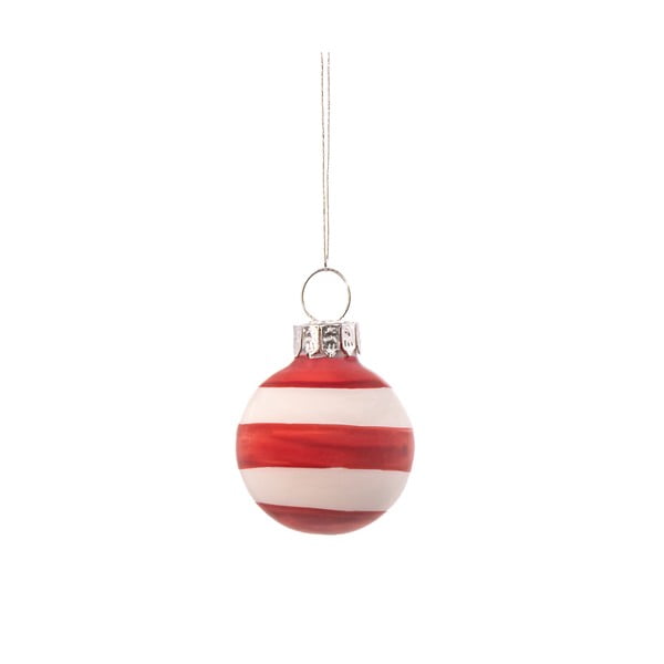 Skleněné ručně vyrobené vánoční koule v sadě 12 ks ø 3 cm Bauble Stripe – Sass & Belle-image-2