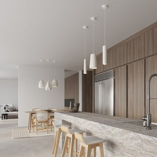 Bílé závěsné svítidlo s keramickým stínidlem ø 8 cm Alverna – Nice Lamps