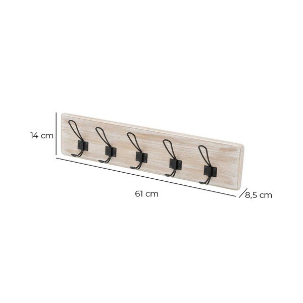 Nástěnný věšák z masivu pavlovnie – Casa Selección-image-3