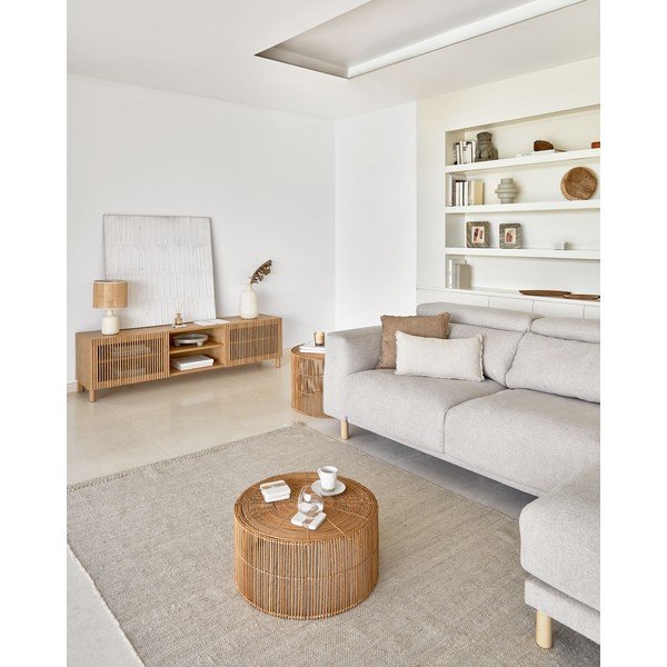 Krémový koberec s příměsí vlny 200x300 cm Carime – Kave Home-image-1