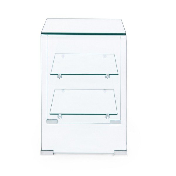 Skleněný odkládací stolek 40x50 cm Iride – Bizzotto-image-3