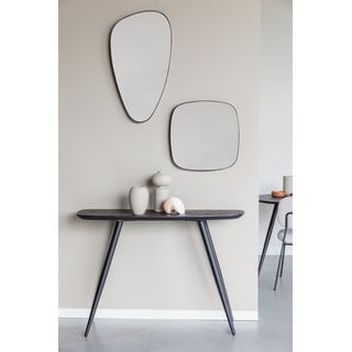 Černý konzolový stolek z teakového dřeva 37x118 cm Webster – White Label