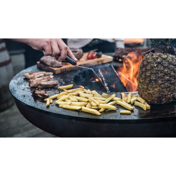 Hnědý venkovní gril na dřevo Remundi Nero S, ø 62 cm-image-3