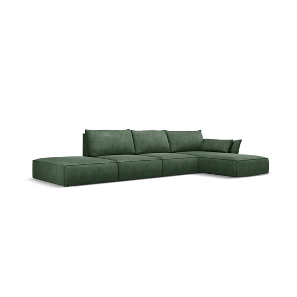 Tmavě zelená rohová pohovka (pravý roh) Vanda – Mazzini Sofas-image-2