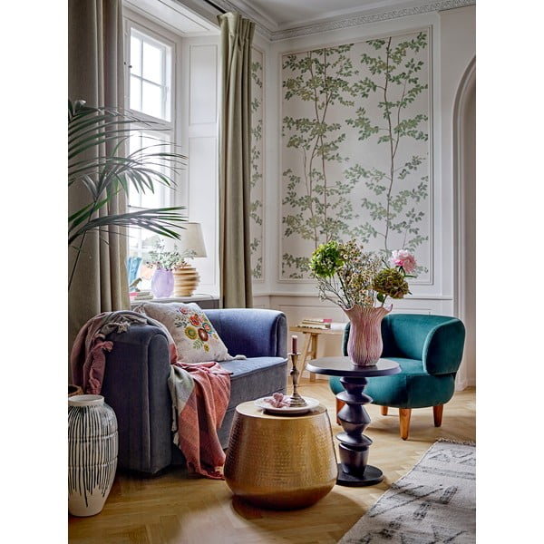 Kovový kulatý konferenční stolek ve zlaté barvě ø 50 cm Avola – Bloomingville-image-1