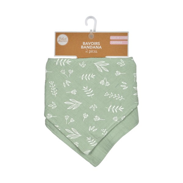 Zelené mušelínové slintáky v sadě 2 ks – Bébé Douceur-image-4