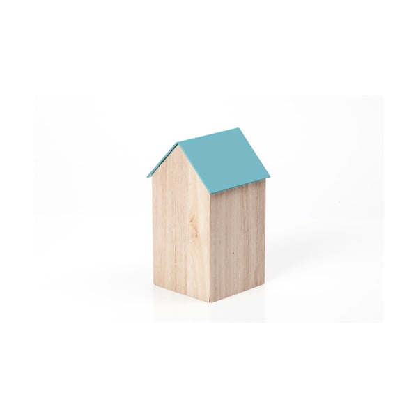 Světle modrý úložný box House Medium