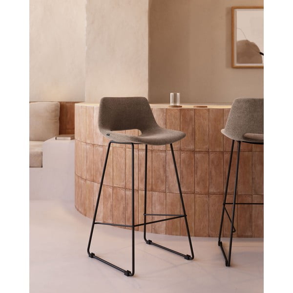 Světle hnědá barová židle (výška sedáku 76 cm) Zahara – Kave Home-image-1