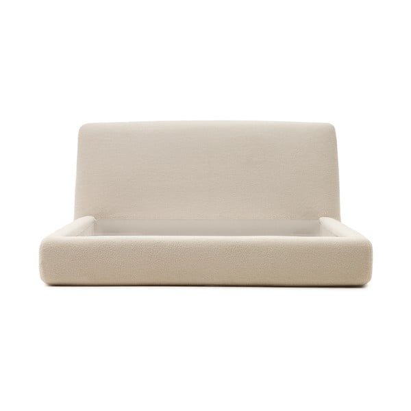 Béžová čalouněná dvoulůžková postel 180x200 cm Martina – Kave Home-image-3