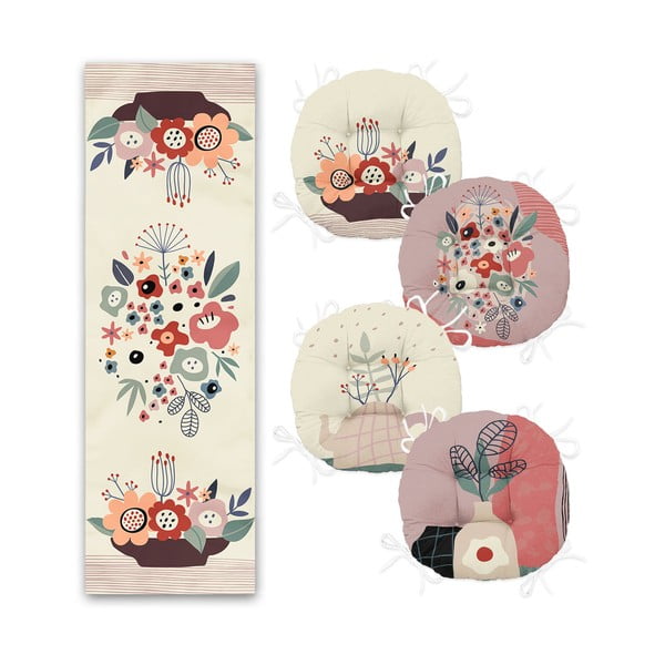 Set 4 ks podsedáků a běhounu na stůl – Mila Home-image-1