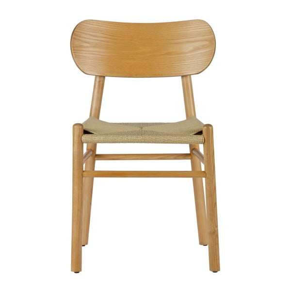 Přírodní jídelní židle z gumovníkového dřeva s ratanovým sedákem BePureHome Jointly-image-1