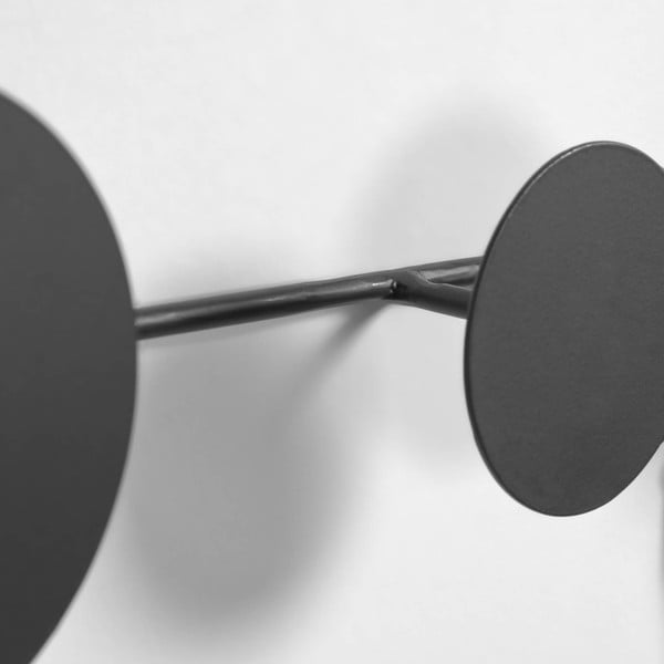 Černý kovový nástěnný věšák Kave Home Vianela, 41 x 10 cm-image-2