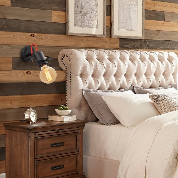 Černé nástěnné svítidlo Vaveyla – Opviq lights-image-1