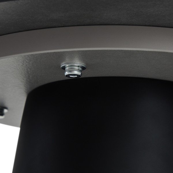 Konferenční stolek v tmavě šedé a černé barvě s deskou v dekoru mramoru ø 45 cm Tango – Furnhouse-image-4