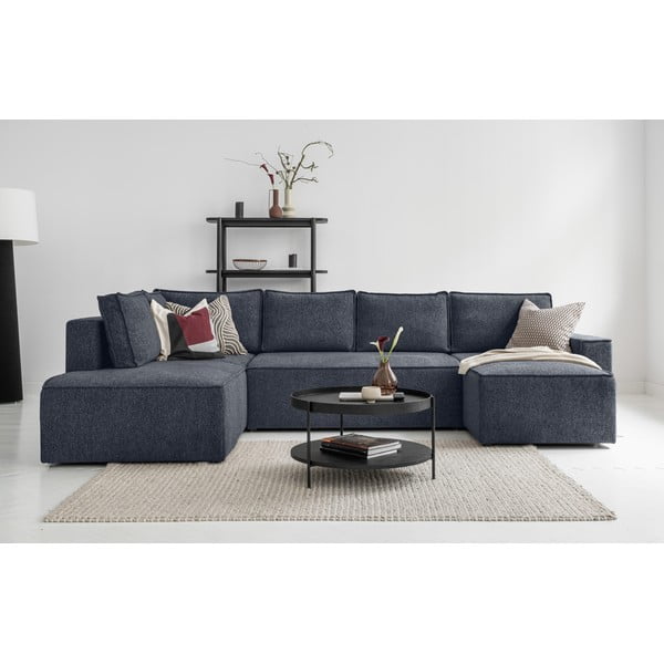 Tmavě modrá rozkládací rohová pohovka (levý roh) Brave Dave – Miuform-image-3