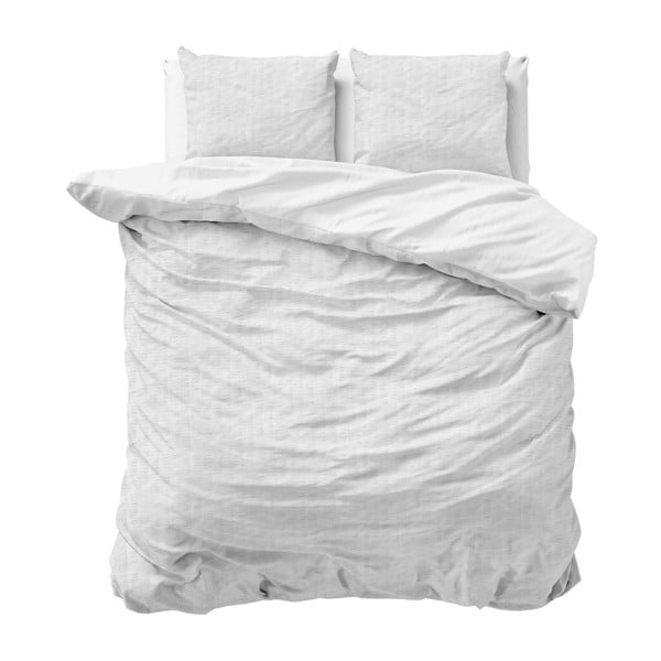 Bílé povlečení z bavlny na dvoulůžko Sleeptime, 200 x 220 cm