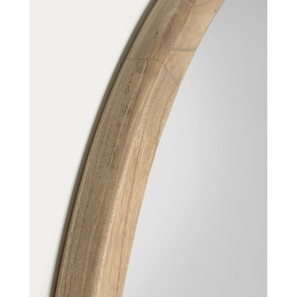 Nástěnné zrcadlo s dřevěným rámem ø 80 cm Alum – Kave Home-image-4