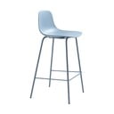Světle modrá plastová barová židle (výška sedáku 67,5 cm) Whitby – Unique Furniture