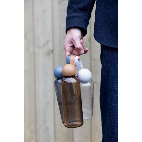 Tmavě šedá cestovní lahev z recyklovaného plastu 600 ml Ture – Sagaform-image-2