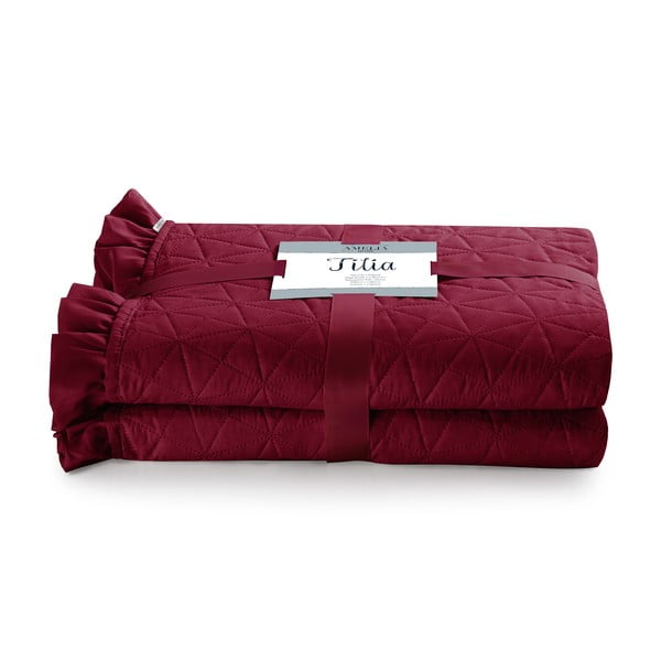 Červený přehoz přes postel AmeliaHome Tilia, 260 x 240 cm-image-2