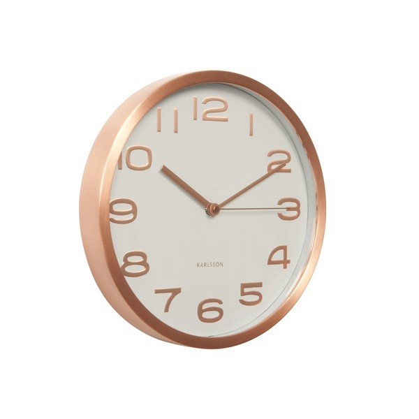 Bílé hodiny Present Time Maxie Copper-image-2