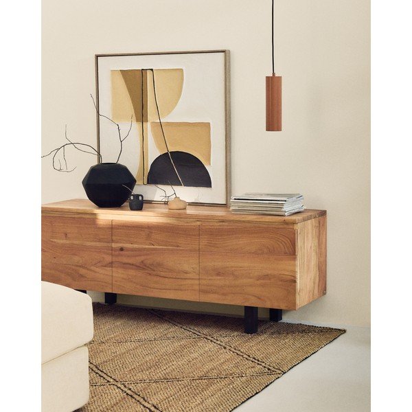 TV stolek z masivu akácie v přírodní barvě 150x58x40 cm Uxue – Kave Home-image-1