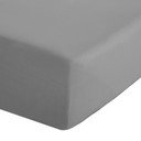 Šedé napínací perkálové prostěradlo 90x190 cm Easy Iron Percale – Catherine Lansfield