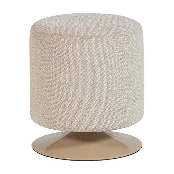 Béžový taburet z textilie bouclé Islen – WOOOD