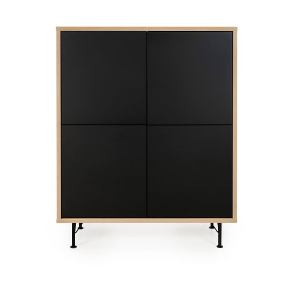 Černá skříň Tenzo Flow, 111 x 137 cm