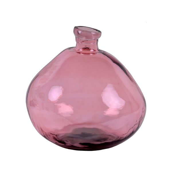 Růžová váza z recyklovaného skla Ego Dekor Simplicity, výška 33 cm