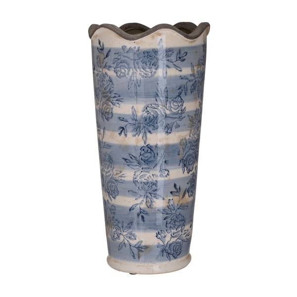 Modro-bílá keramická váza InArt Antigue, ⌀ 15 cm