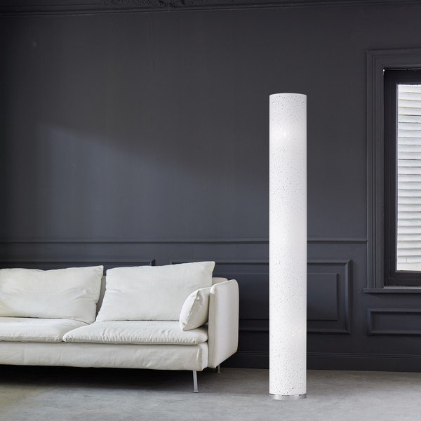 Bílá stojací lampa s textilním stínidlem (výška 156 cm) Thor – Fischer & Honsel-image-3
