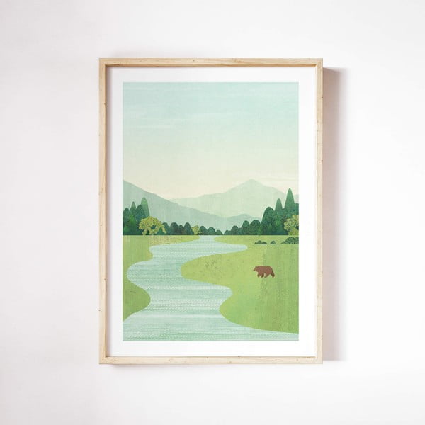 Plakát 30x40 cm Bear in the Meadow - Travelposter-image-2