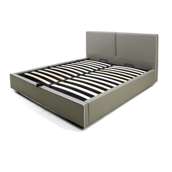 Čalouněná postel Matr 160x180 cm, šedá