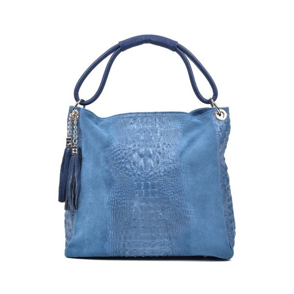 Modrá kožená kabelka Luisa Vannini Zunna