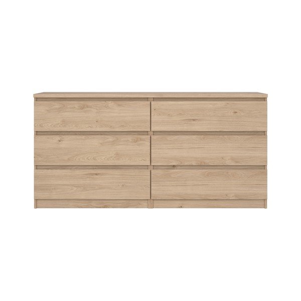 Komoda v dekoru dubu v přírodní barvě 154x76x50 cm Naia – Tvilum-image-3