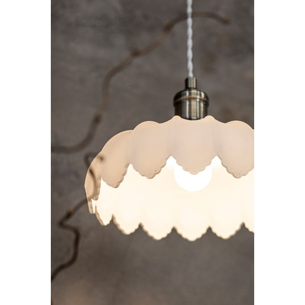 Závěsné svítidlo se skleněným stínidlem v bílo-mosazné barvě ø 25,5 cm Kurage – Markslöjd-image-1