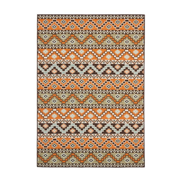 Oranžovo-hnědý koberec vhodný do exteriéru Safavieh Una, 120 x 180 cm