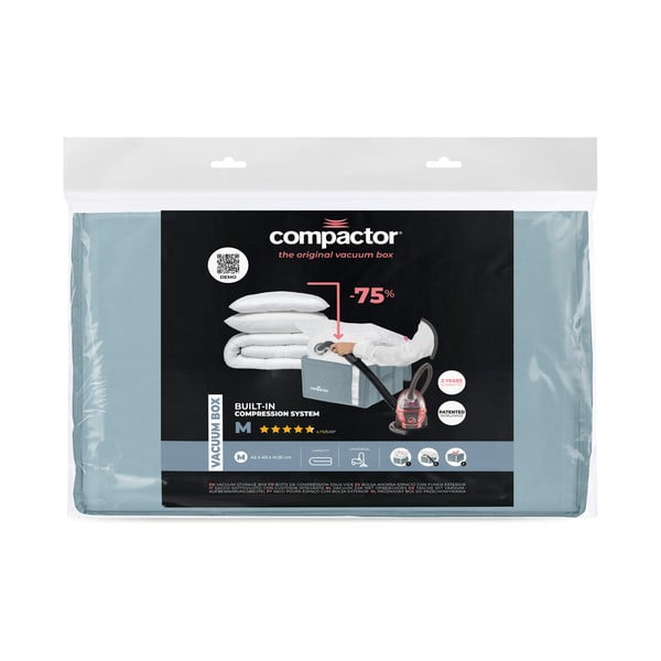 Vakuový plastový úložný box na oblečení 42x40x25 cm Blue Edition – Compactor-image-3