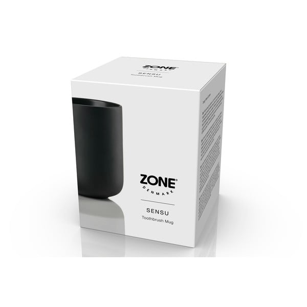 Černý kameninový kelímek na zubní kartáčky Sensu – Zone-image-4