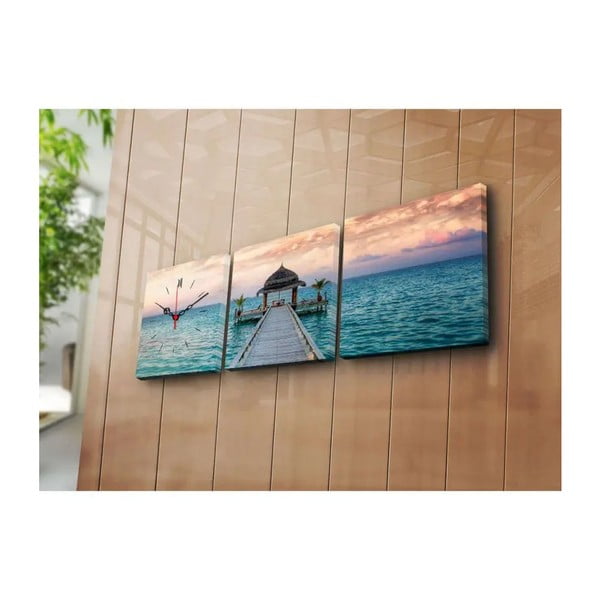 Obrazové hodiny Na mole, 90 x 28 cm-image-2