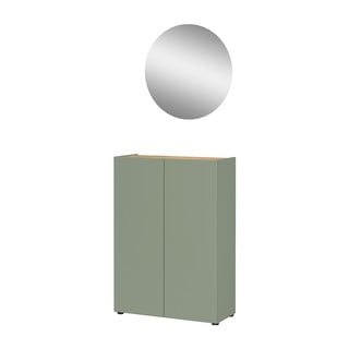 Světle zelená předsíňová sestava v dekoru dubu 74x200x33 cm Alviano – Germania