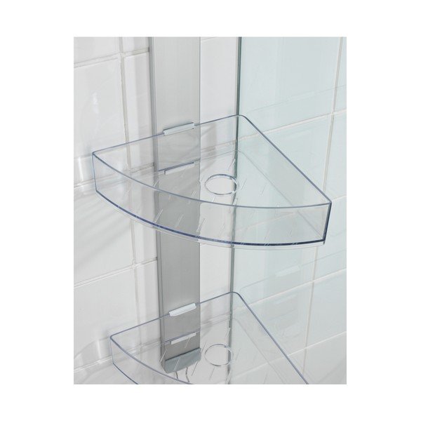 Rohová závěsná koupelnová polička Wenko Premium, 21 x 20 cm-image-3