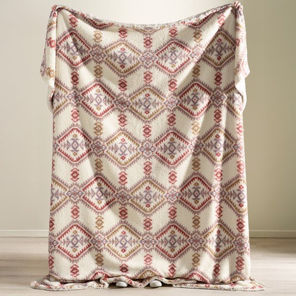 Deka v přírodní barvě 240x200 cm Navajo Fleece – Catherine Lansfield-image-1